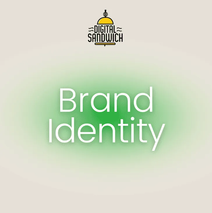 Brand Identity title graphic with the Digital Sandwich logo