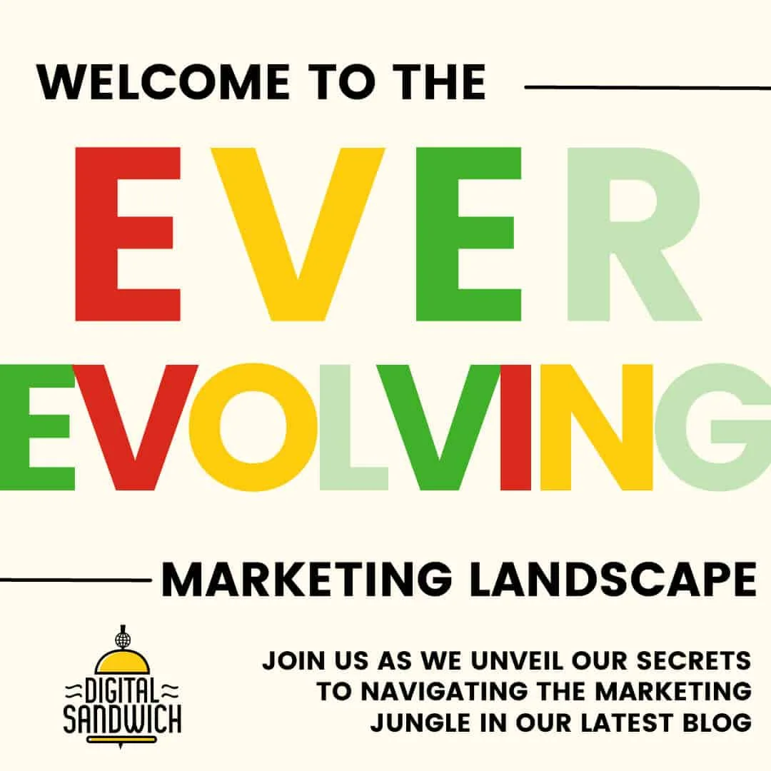 Welcome to the ever-evolving marketing landscape: Digital Sandwich graphic introducing its blog on marketing change